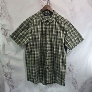 Arcteryx Shirt Mens XL Green Button Up Brohm Short Sleeve Plaid